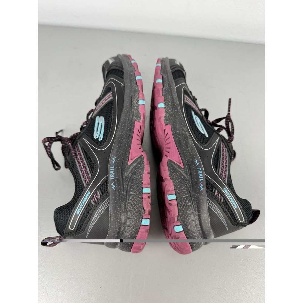 Skechers Hillcrest Trail Running Shoes Womens 7 Black Purple Teal Walking Hiking - Picture 4 of 8